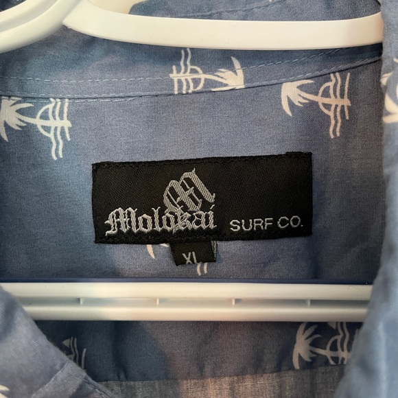 Blue Palm Vacation Button Down - Picture 3 of 4